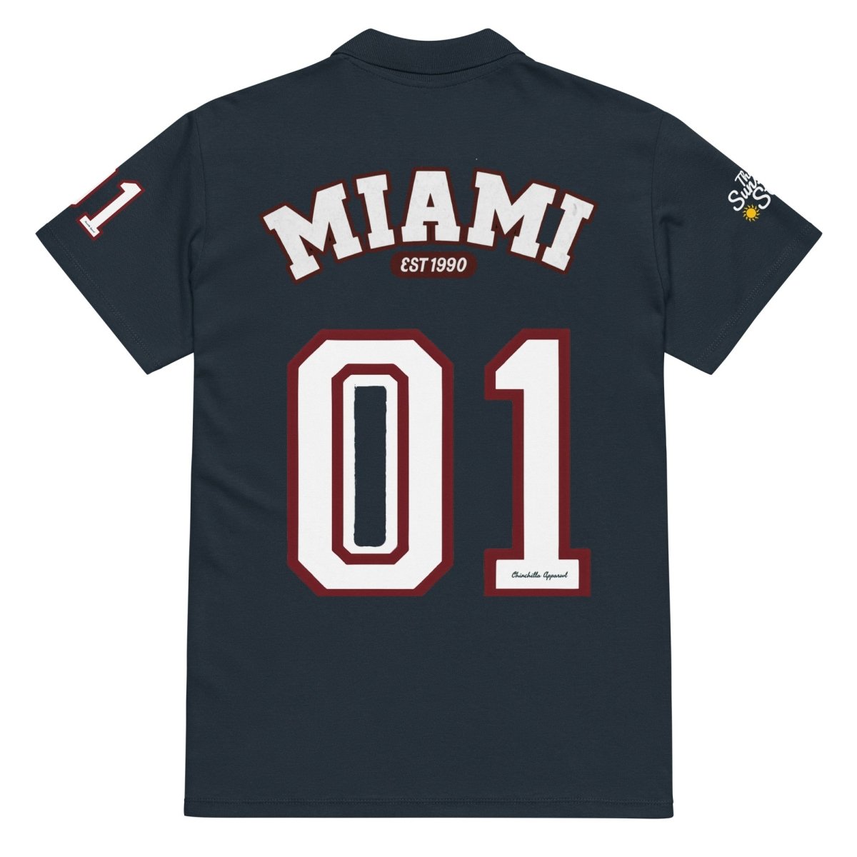 Miami Varsity Premium Pique Polo Shirt - Chinchilla Choons